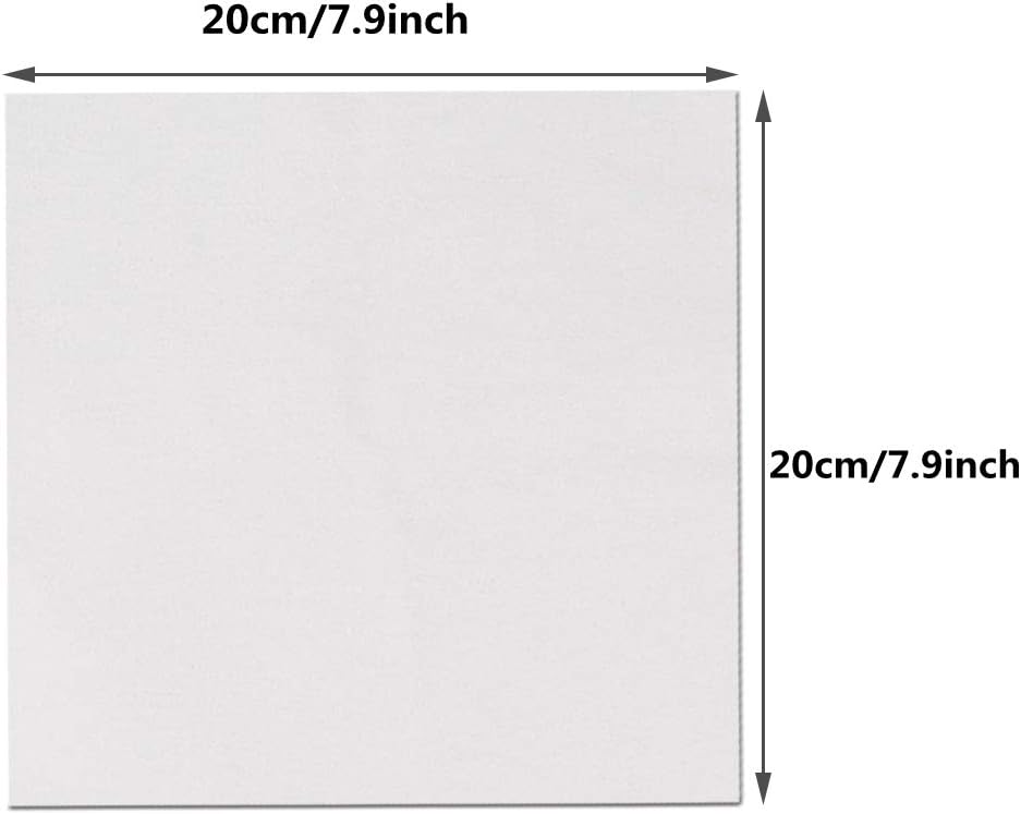 Pinhoollgo 10 Pieces White Cotton Fabric Embroidery Fabric Cotton for Embroidery Garment Craft Flower Pot Decoration Embroidery Cross Stitch Cloth,7.9 Inch