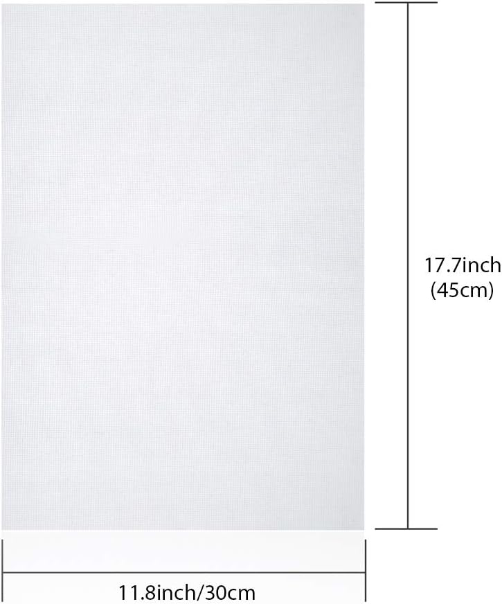 Caydo 4 Pieces 18 Count Aida Cloth Cross Stitch Fabric Embroidery Cloth, White
