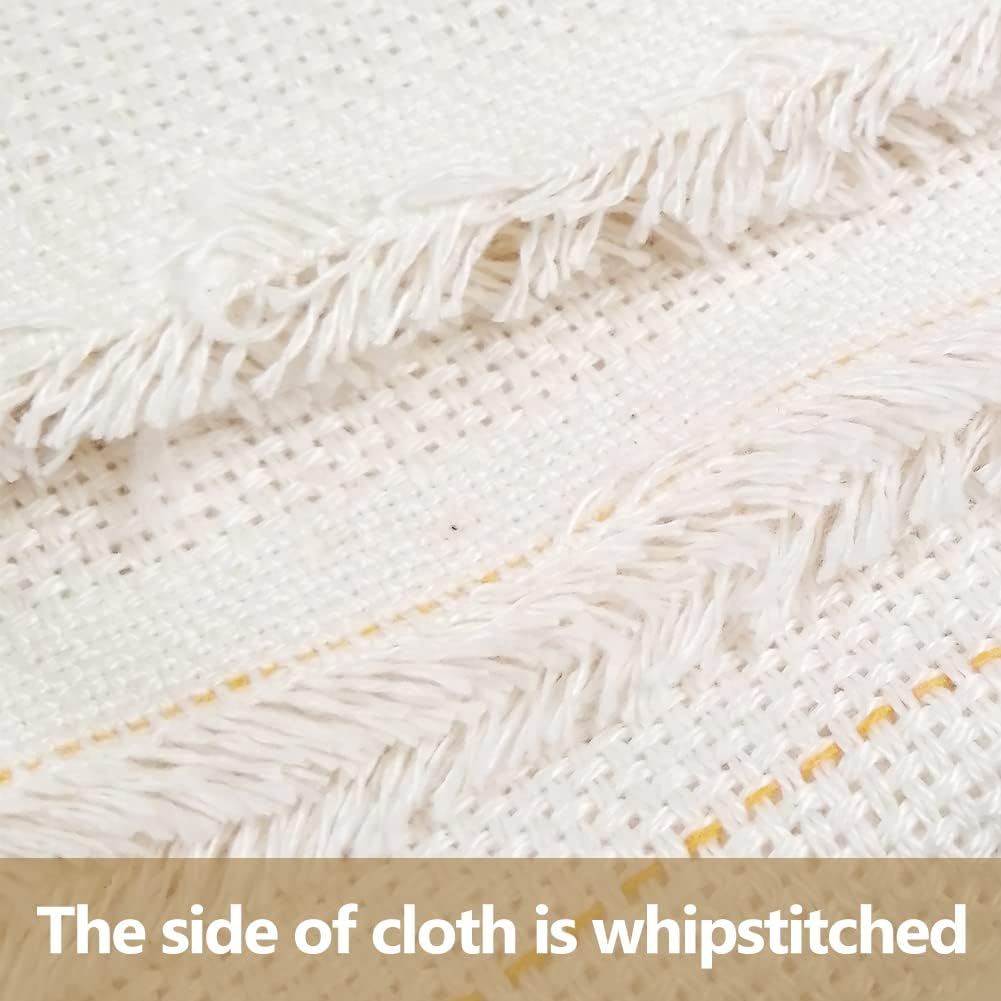 82.7x78.7in Large Size Primary Tufting Cloth with Marked Lines, Premium Monks Cloth Punch Needle Cloth Fabric for Tufting Gun, Rug-Punch, Punch Needle, Tuft Word Art Embroidery Crafts Favors
