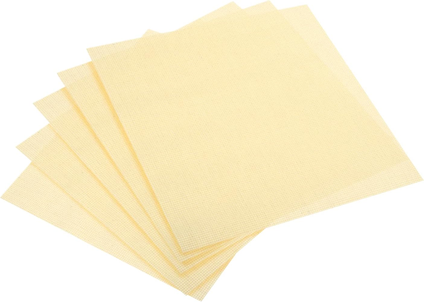 PATIKIL 11 Count Cross Stitch Cloth 12" x 12", 5 Pack Embroidery Cotton Fabric for DIY Needlework, Red