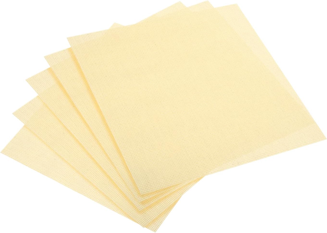 PATIKIL 11 Count Cross Stitch Cloth 12" x 12", 5 Pack Embroidery Cotton Fabric for DIY Needlework, Red