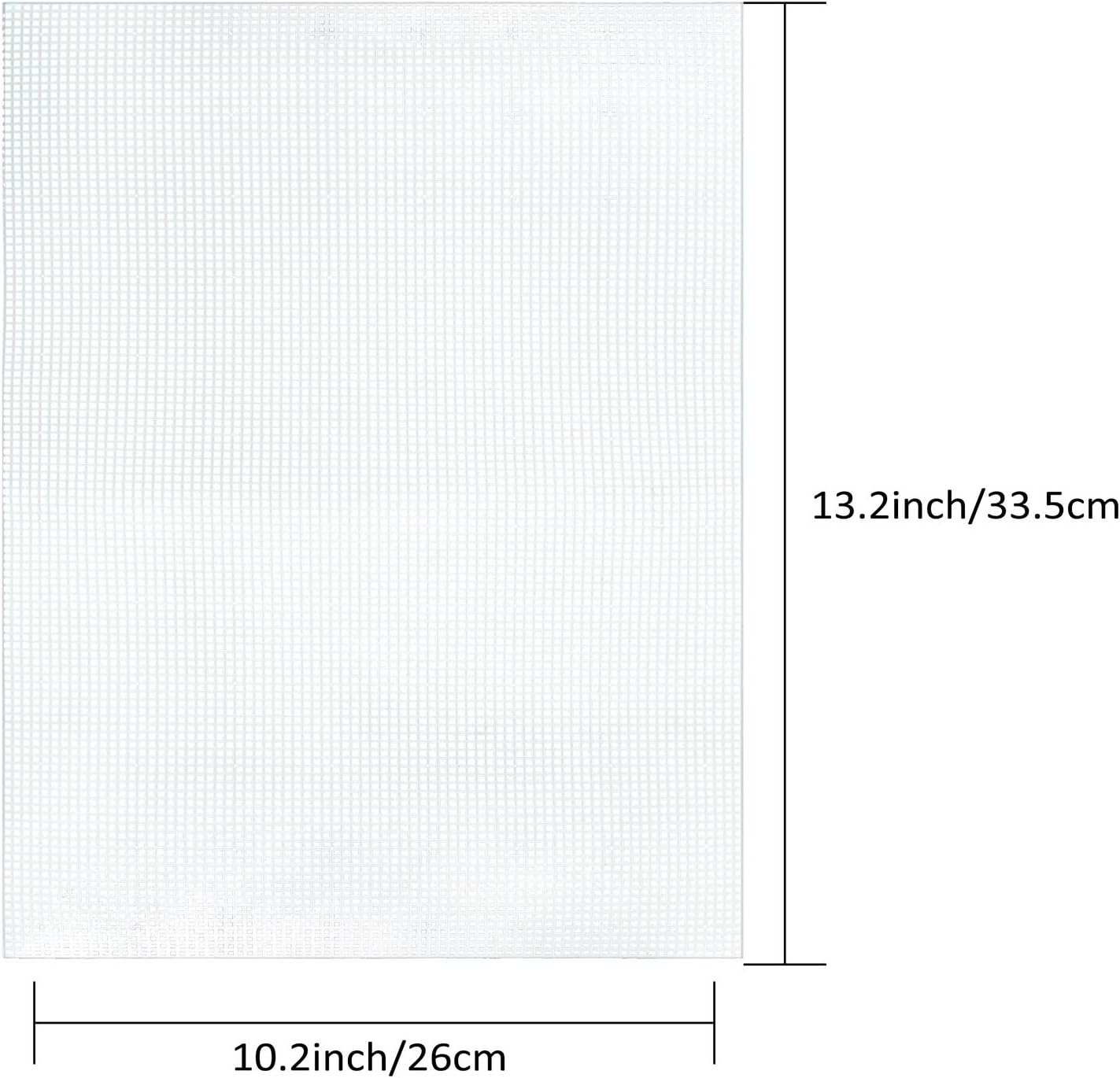Pllieay 5 Pieces 7 Count Plastic Mesh Canvas Sheets for Embroidery, Acrylic Yarn Crafting, Knit and Crochet Projects (10.2 x 13.2 inch, Come with 4 Pieces Weaving Needles)