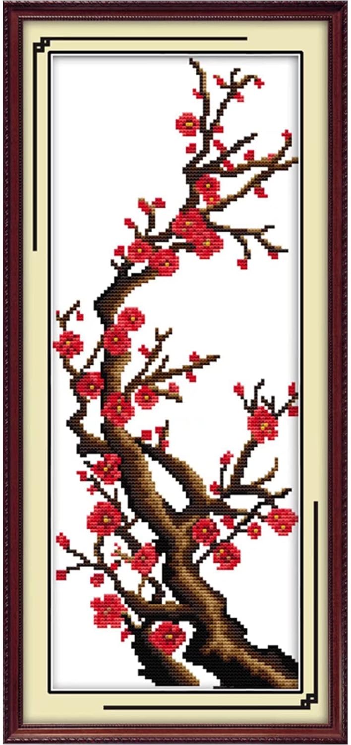 ITSTITCH Counted Cross Stitch Kits for Adults 21x21 inch Holiday Gift Easy Cross-Stitching NO Pattern for Home Decor, 14CT White Fabric Embroidery Crafts Needlepoint Kit Four Season of Life