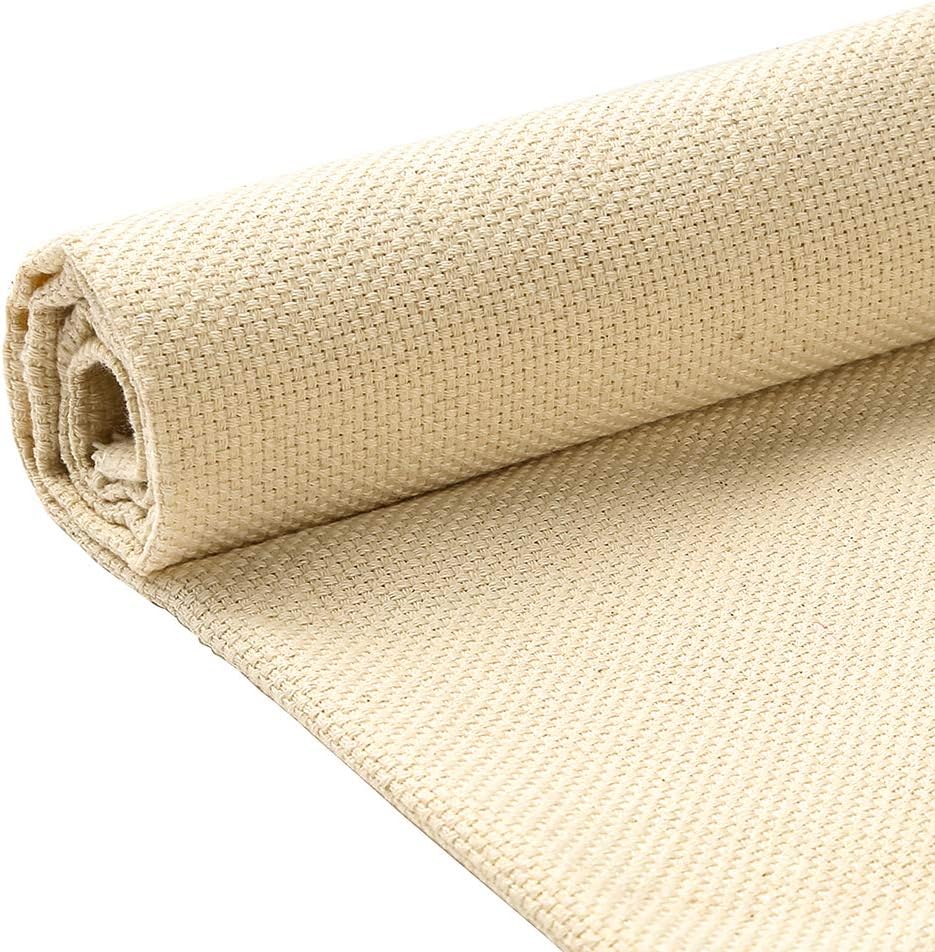 Pllieay Tufting Cloth Punch Needle Fabric, Embroidery Fabric, Monks Cloth for Punch Needle Embroidery Rug-Punch & Pinch Needle, 26.4 x 19.3 Inch