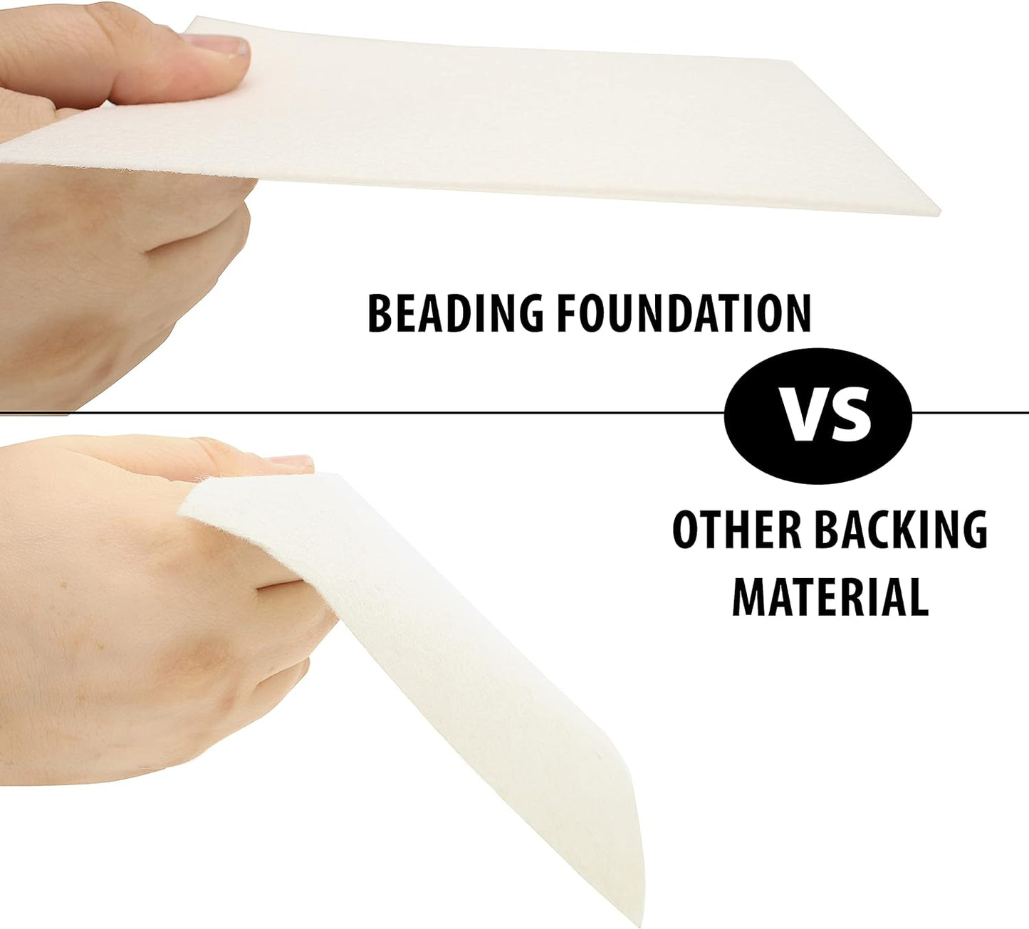 The Beadsmith Beading Foundation 鈥?8.5 x 11 inches 鈥?White Fabric 鈥?4 Sheets 鈥?Made in The USA 鈥?Stiff & Durable Material Used for Bead & Stitch Embroidery, cabochon Beading and Sewing