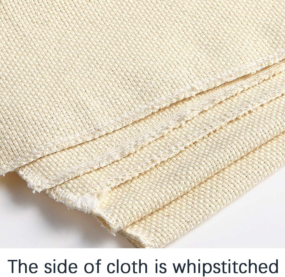 Pllieay Tufting Cloth Punch Needle Fabric, Embroidery Fabric, Monks Cloth for Punch Needle Embroidery Rug-Punch & Pinch Needle, 26.4 x 19.3 Inch