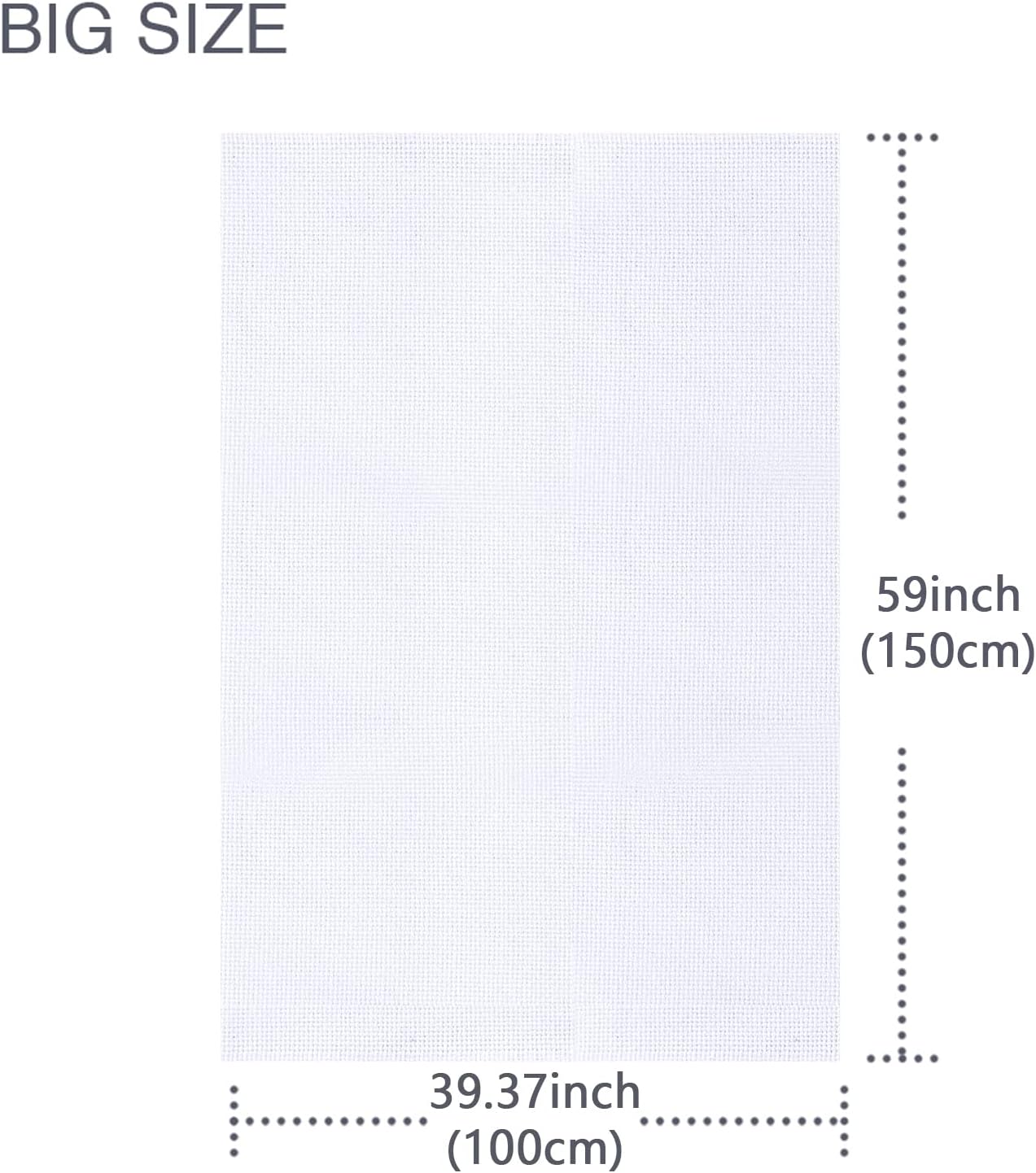 Caydo Aida Cloth 11 Count White Classic Reserve Cross Stitch Fabric Embroidery Fabric Squares 39 by 60 Inch Big Size