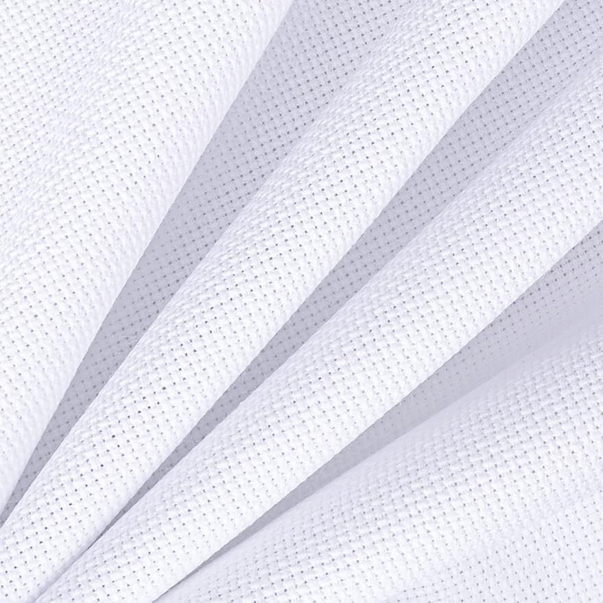 Caydo Aida Cloth 11 Count White Classic Reserve Cross Stitch Fabric Embroidery Fabric Squares 39 by 60 Inch Big Size