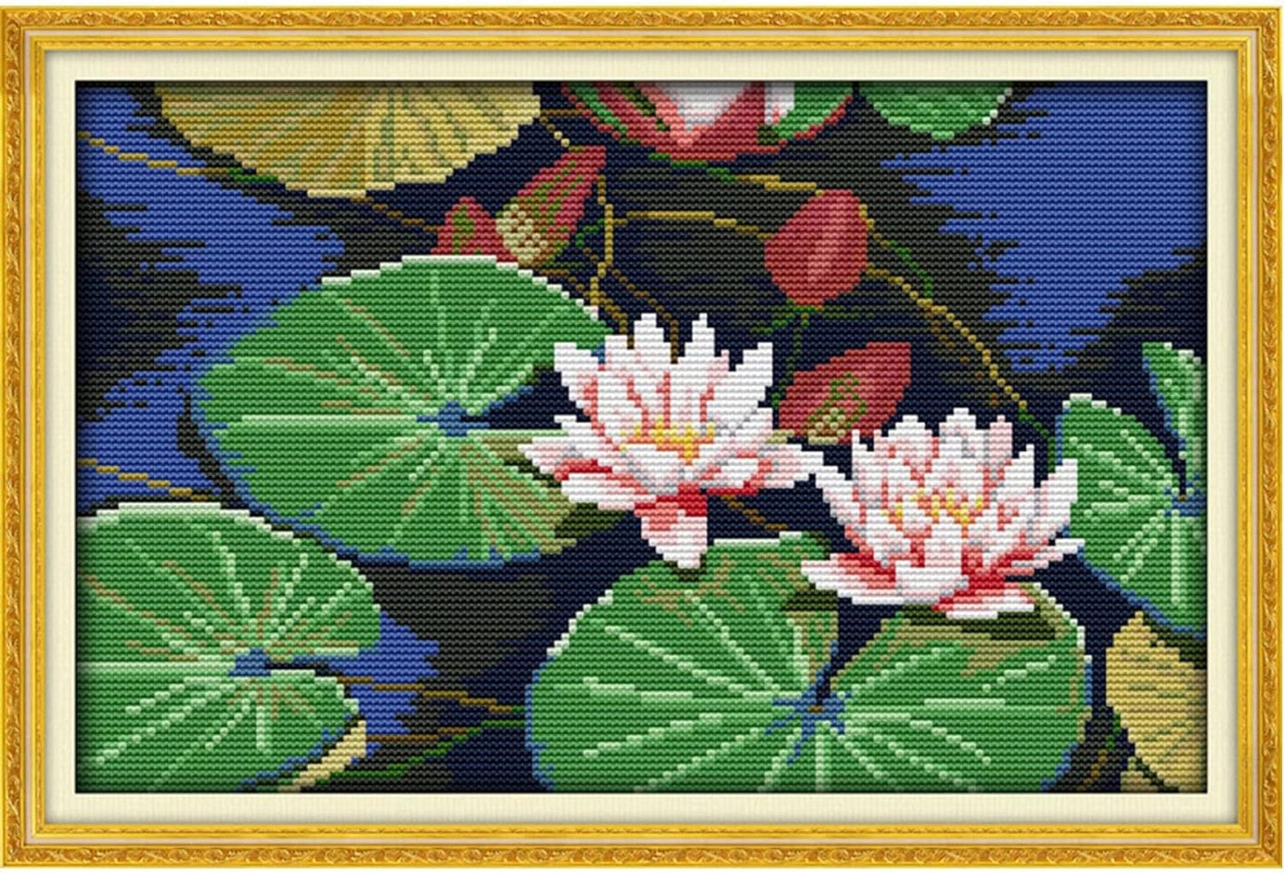 ITSTITCH Counted Cross Stitch Kits for Adults 21x21 inch Holiday Gift Easy Cross-Stitching NO Pattern for Home Decor, 14CT White Fabric Embroidery Crafts Needlepoint Kit Four Season of Life