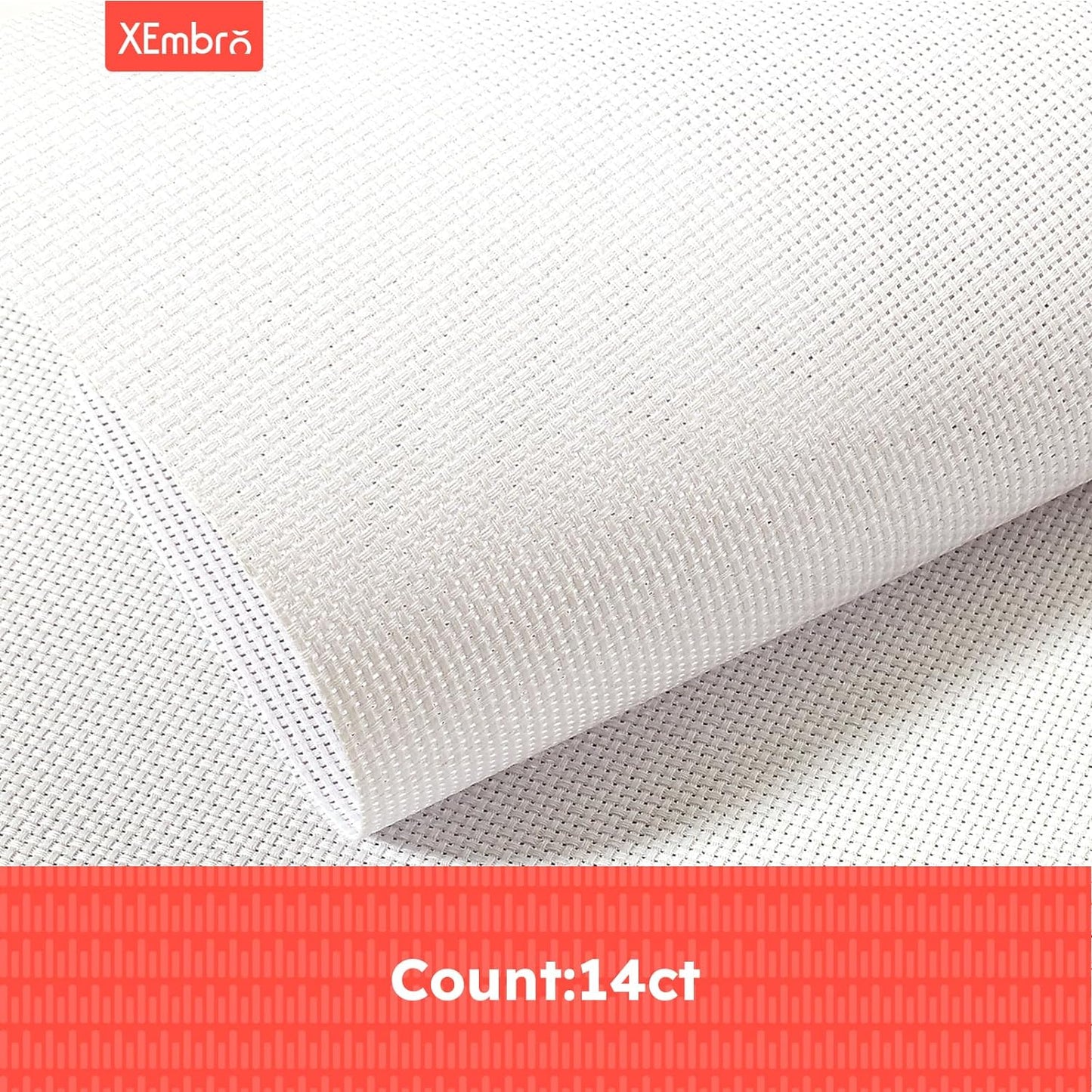 XEmbro 12 PCS Aida Cloth 14 Count, 4 Sizes White Cross Stitch Fabric for Craft Embroidery, Classic Reserve Aida Cloth for Embroidery Beginner, Needlework, Cross Stitch (5.9 to 11.8inch)