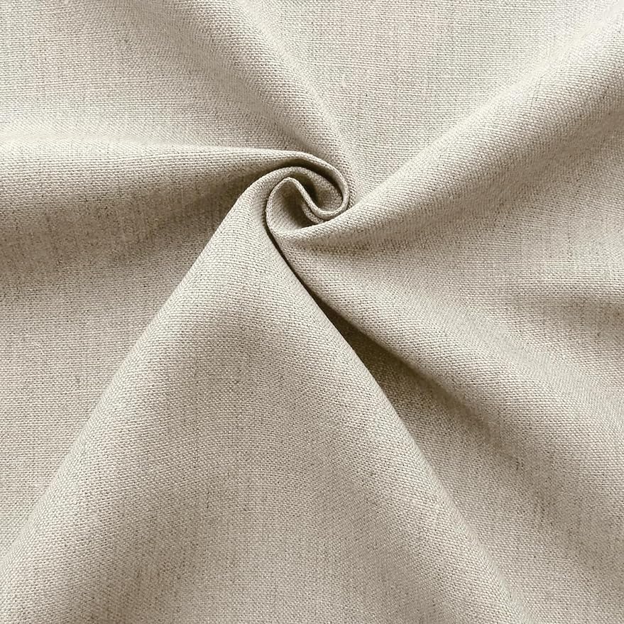Barcelonetta | Linen Fabric | Natural, Organic, Breathable | 100% Vegan | 55" Wide | Shirt, Sewing, Embroidery Fabric | Cloth, Solid (Natural, 2 Yard)