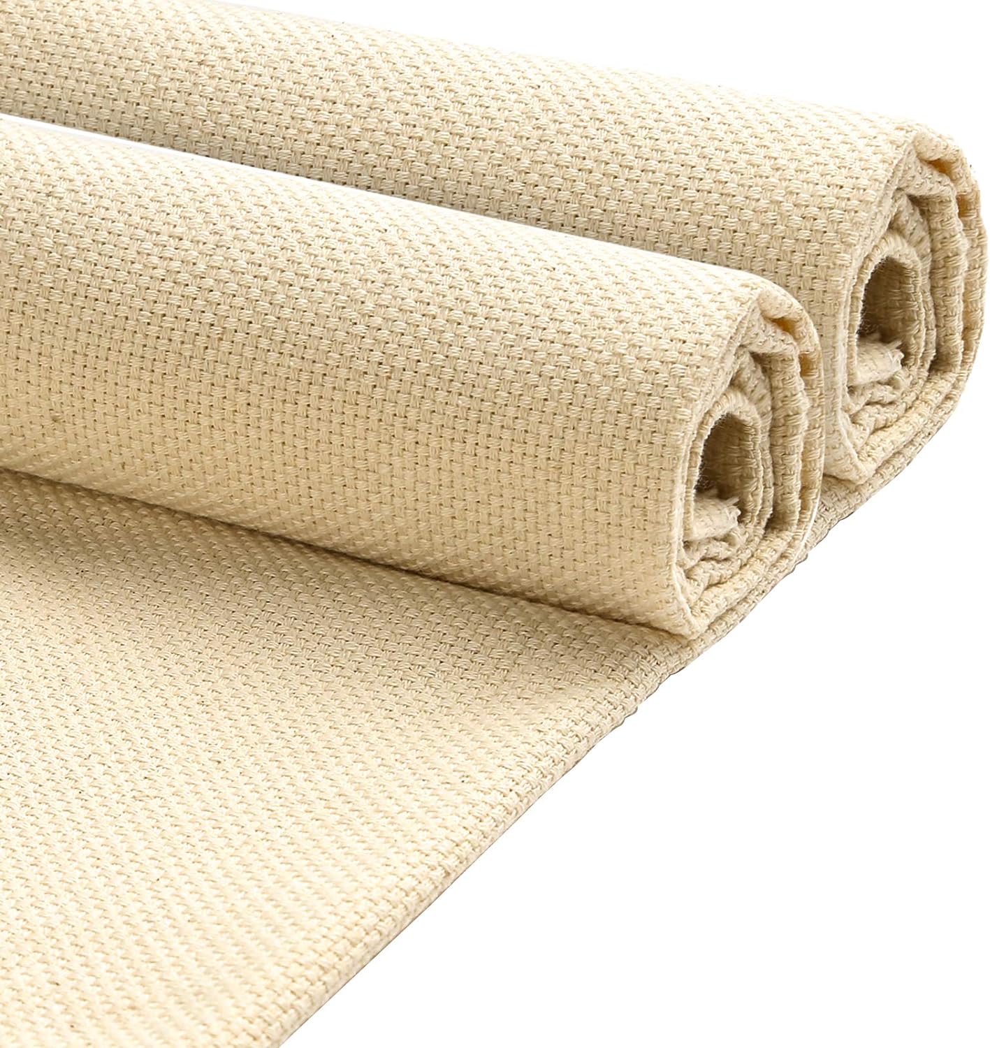 Pllieay Tufting Cloth Punch Needle Fabric, Embroidery Fabric, Monks Cloth for Punch Needle Embroidery Rug-Punch & Pinch Needle, 26.4 x 19.3 Inch