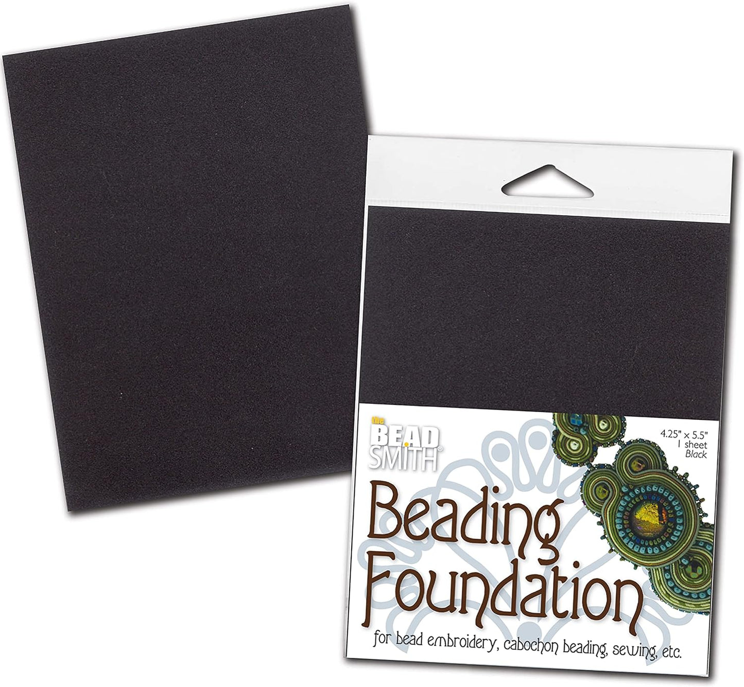 The Beadsmith Beading Foundation 鈥?8.5 x 11 inches 鈥?White Fabric 鈥?4 Sheets 鈥?Made in The USA 鈥?Stiff & Durable Material Used for Bead & Stitch Embroidery, cabochon Beading and Sewing