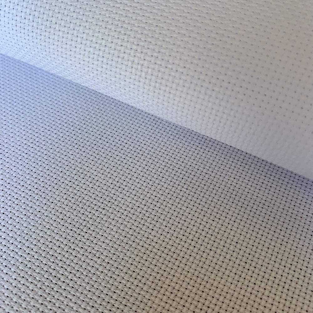 22 Count Cross Stitch Fabric Embroidery Aida Cloth, White, 59"W x 39"L