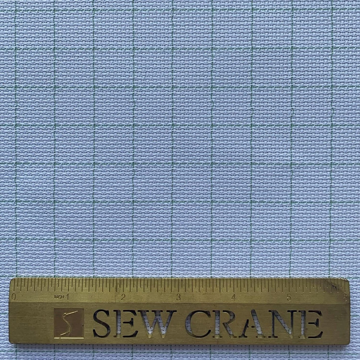 14CT Easy Count Thread Grid Aida Cloth Embroidery Cross Stitch Fabric, Green Grid, W29" x L39"